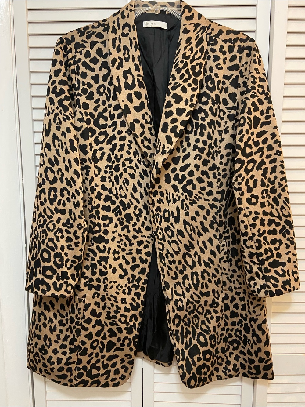 Cato Leopard Print Blazer Jacket - Tan & Black